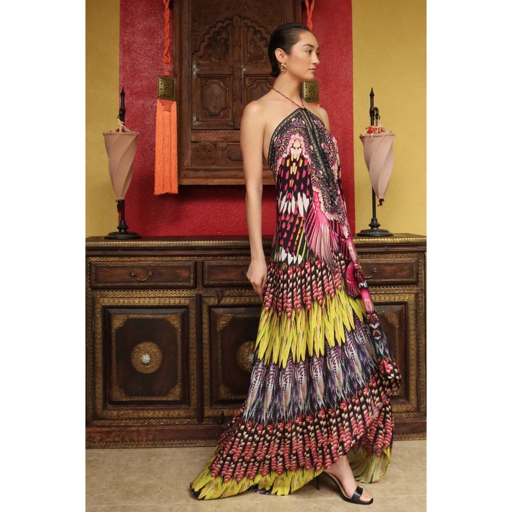 NWT ღ Parides aso RHOBH ღ 3 Way Silk Maxi Dress ღ - Picture 5 of 8